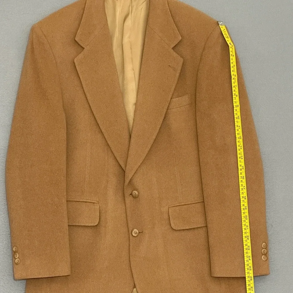 Robert Stock Mens Jacket 41R Camel Tan Wool Blend Blazer Sport Coat Classic Prep